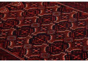 Tappeto Baluch Stilizzato Rosso Bordeaux Blu Scuro 108x208 Cm