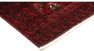 Tappeto Baluch Geometrico Rosso Scuro Nero 104x190 Cm