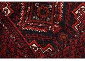 Tappeto Baluch Geometrico Rosso Scuro Rosso Mattone 110x202 Cm