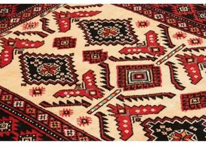 Tappeto Baluch Geometrico Beige Rosso 110x200 Cm
