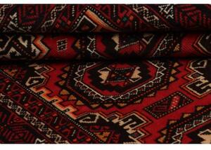 Tappeto Baluch Geometrico Rosso Nero 103x194 Cm