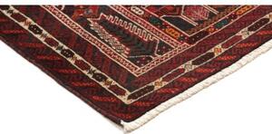 Tappeto Baluch Figurativo Rosso Scuro Avorio 108x205 Cm