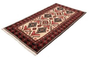 Tappeto Baluch Geometrico Beige Rosso 110x200 Cm