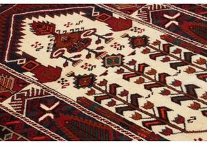 Tappeto Baluch Geometrico Rosso Scuro Avorio 101x191 Cm