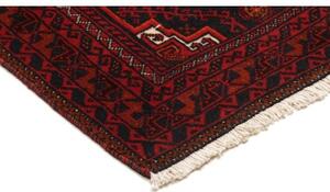 Tappeto Baluch Geometrico Rosso Scuro Rosso Mattone 110x202 Cm