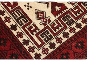 Tappeto Baluch Geometrico Rosso Avorio 95x192 Cm