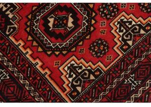 Tappeto Baluch Geometrico Rosso Nero 103x194 Cm
