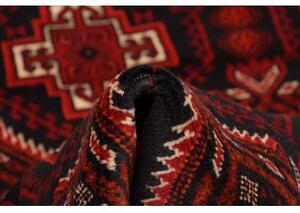Tappeto Baluch Geometrico Rosso Scuro Rosso Mattone 110x202 Cm