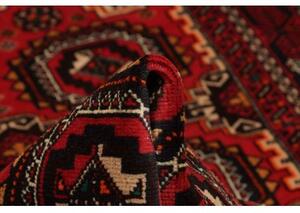 Tappeto Baluch Geometrico Rosso Nero 103x194 Cm