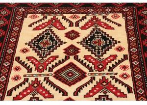 Tappeto Baluch Geometrico Beige Rosso 110x200 Cm