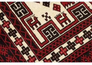 Tappeto Baluch Stilizzato Rosso Scuro Avorio 95x197 Cm