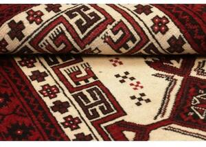 Tappeto Baluch Geometrico Rosso Avorio 95x192 Cm
