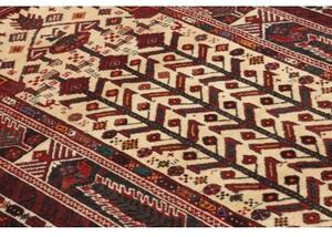 Tappeto Baluch Figurativo Rosso Scuro Avorio 108x205 Cm