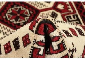 Tappeto Baluch Stilizzato Rosso Scuro Avorio 95x197 Cm