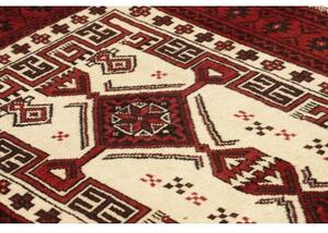 Tappeto Baluch Geometrico Rosso Avorio 95x192 Cm