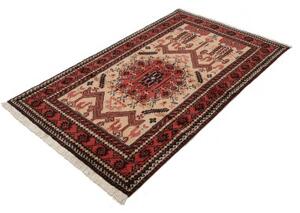 Tappeto Baluch Stilizzato Rosso Beige 115x190 Cm