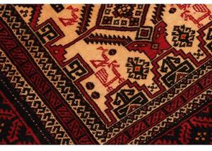 Tappeto Baluch Geometrico Rosso Avorio 100x208 Cm