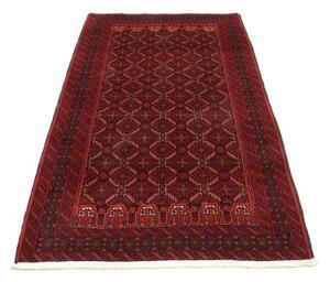 Tappeto Baluch Geometrico Rosso Scuro Nero 110x207 Cm