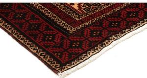 Tappeto Baluch Geometrico Rosso Avorio 100x208 Cm