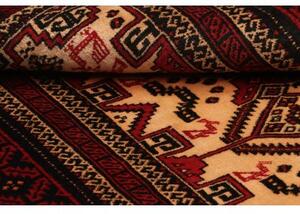 Tappeto Baluch Geometrico Rosso Avorio 100x208 Cm