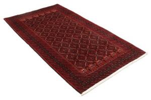 Tappeto Baluch Geometrico Rosso Scuro Nero 110x207 Cm