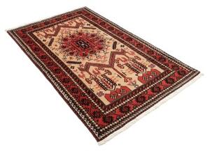 Tappeto Baluch Stilizzato Rosso Beige 115x190 Cm