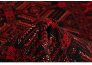 Tappeto Baluch Stilizzato Rosso Scuro Nero 97x192 Cm