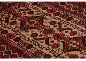 Tappeto Baluch Stilizzato Rosso Beige 96x181 Cm