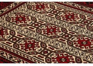 Tappeto Baluch Geometrico Rosso Scuro Avorio 98x185 Cm