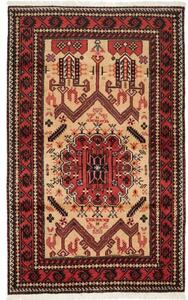Tappeto Baluch Stilizzato Rosso Beige 115x190 Cm