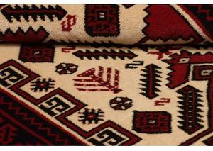 Tappeto Baluch Geometrico Rosso Avorio 97x180 Cm