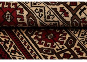 Tappeto Baluch Geometrico Rosso Scuro Avorio 98x185 Cm