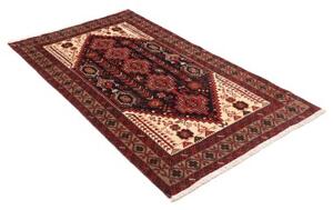 Tappeto Baluch Stilizzato Blu Scuro Rosso Mattone 109x194 Cm