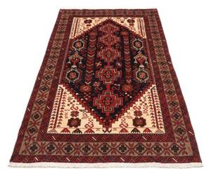 Tappeto Baluch Stilizzato Blu Scuro Rosso Mattone 109x194 Cm