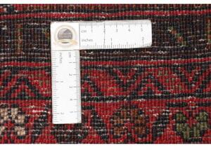 Tappeto Baluch Geometrico Rosso Scuro Nero 110x207 Cm