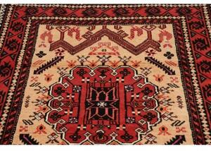 Tappeto Baluch Stilizzato Rosso Beige 115x190 Cm
