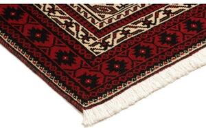 Tappeto Baluch Geometrico Rosso Scuro Avorio 98x185 Cm