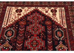 Tappeto Baluch Stilizzato Blu Scuro Rosso Mattone 109x194 Cm