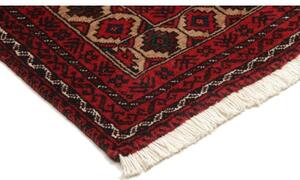 Tappeto Baluch Stilizzato Rosso Beige 96x181 Cm