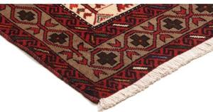 Tappeto Baluch Stilizzato Blu Scuro Rosso Mattone 109x194 Cm