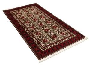 Tappeto Baluch Geometrico Rosso Scuro Avorio 98x185 Cm