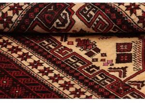 Tappeto Baluch Geometrico Rosso Bordeaux Avorio 105x184 Cm