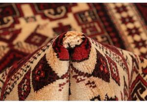 Tappeto Baluch Geometrico Rosso Bordeaux Avorio 105x184 Cm