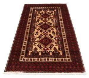 Tappeto Baluch Geometrico Rosso Bordeaux Avorio 105x184 Cm