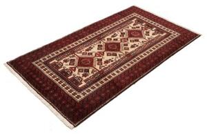 Tappeto Baluch Geometrico Rosso Bordeaux Avorio 105x184 Cm