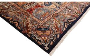 Tappeto Kashamr Zirkhaki Figurativo Blu Scuro Rosso Mattone 294x385 Cm