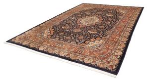 Tappeto Kashamr Zirkhaki Medaglione Floreale Blu Notte Mattone 248x346 Cm