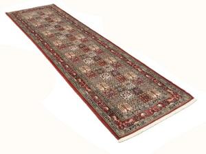 Tappeto Moud Geometrico Rosso Beige Corsia 80x288 Cm