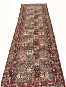 Tappeto Moud Geometrico Rosso Beige Corsia 80x288 Cm