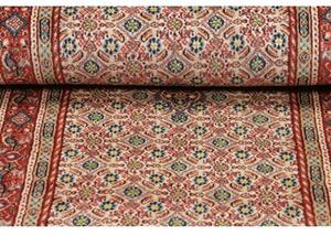 Tappeto Moud Stilizzato Avorio Rosso Mattone Corsia 76x235 Cm